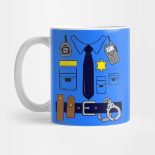 Police Cop Costume Mug